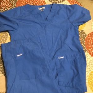 Landau blue scrub set